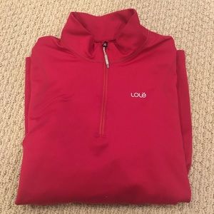 LOLË Dark Pink Quarter Zip Pullover